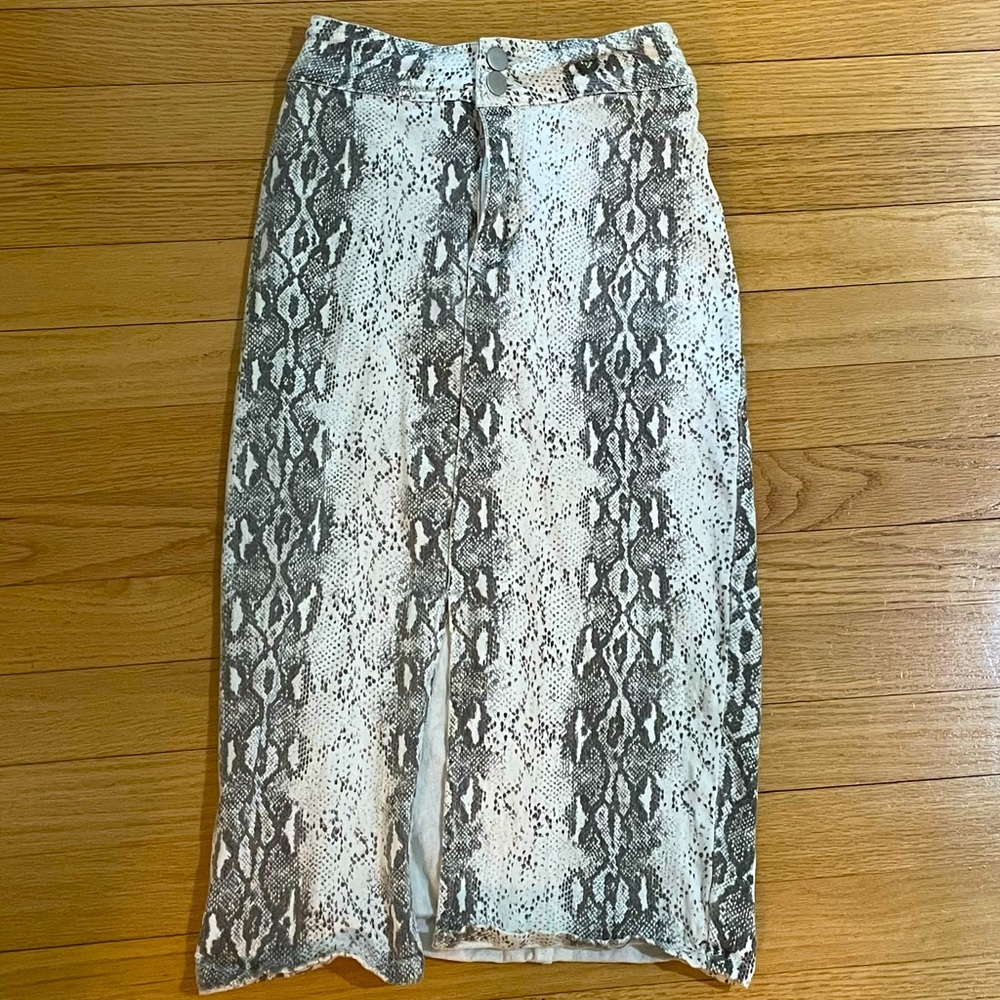 Snake print skirt